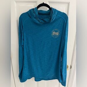 NRS Silkweight Hoodie Men's XL Fjord Blue H2core Paddling Kayak Hiking